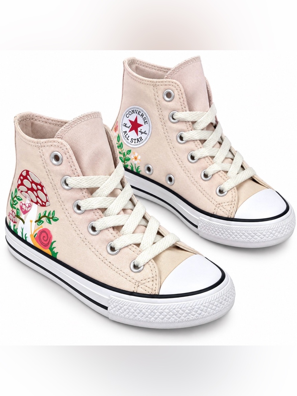 Converse Chuck Taylor All Star Kids Pink Mushroom High Tops 13.5